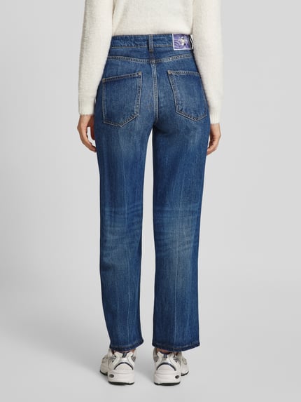 Goldgarn Straight fit jeans met asymmetrische sluiting, model 'C7' Blauw - 5