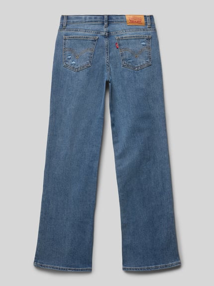 Levi’s® Kids Wide Leg Jeans im Destroyed-Look Blau 3