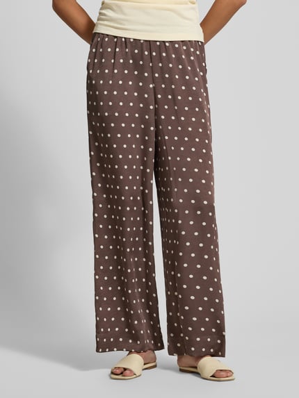 Neo Noir Stoffhose im Allover-Look Modell 'Sebba' Mittelbraun 4
