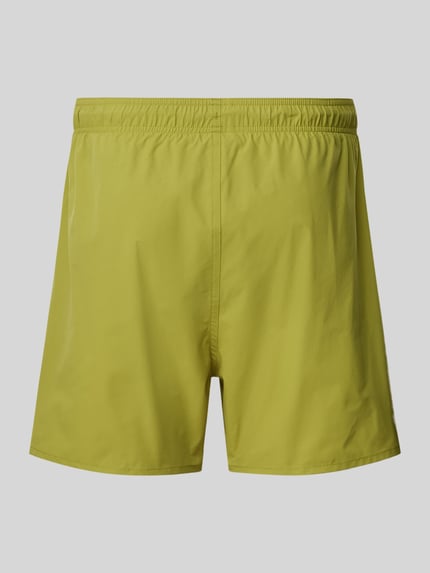 Emporio Armani Regular Fit Badeshorts mit Logo-Badge Oliv 3