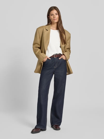 Christian Berg Woman Regular Fit Longsleeve aus reiner Baumwolle in Strick-Optik Offwhite 1