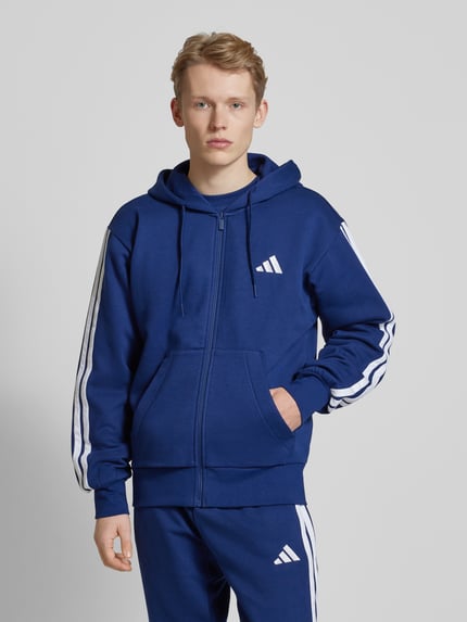 adidas Sportswear Sweatjacke mit Viskose-Anteil und Label-Stitching Marine 4