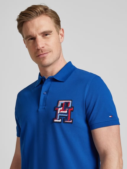 Tommy Hilfiger Regular Fit Poloshirt mit Label-Badge Royal 3