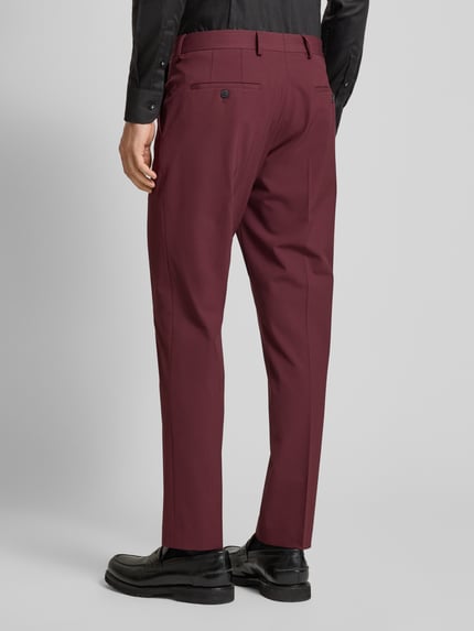 Selected Slim Fit Stoffhose mit Bügelfalten Modell 'LIAM' Bordeaux 5