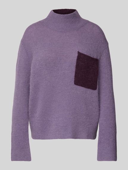Luisa Cerano Strickpullover mit Woll-Anteil Mauve 2