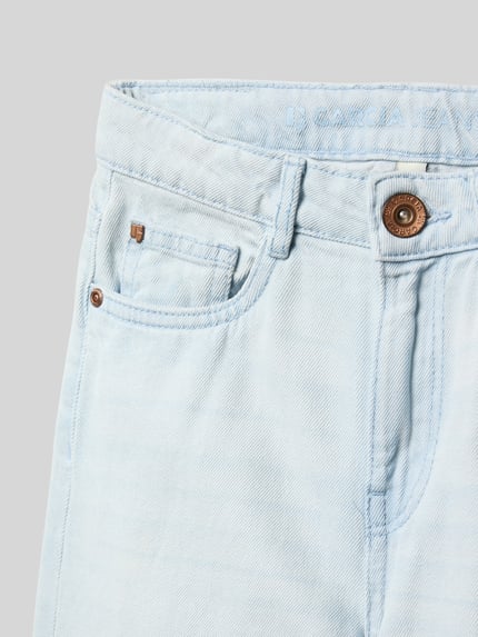 Garcia Straight fit jeans met labeldetails Lichtblauw - 2
