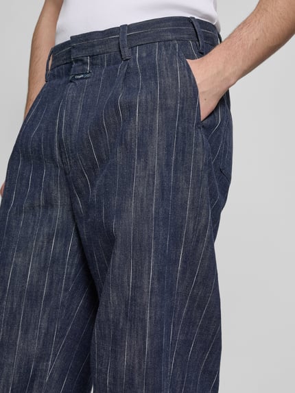 Closed Relaxed fit stoffen broek met labeldetail Donkerblauw - 3