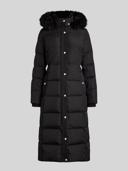 Lauren Ralph Lauren Płaszcz pikowany z odpinanym kapturem Czarny 2