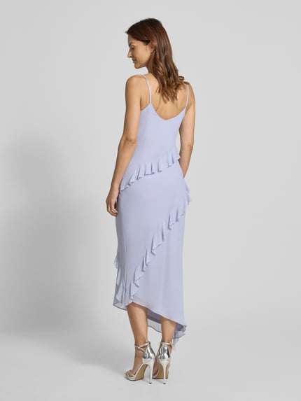 Jake*s Cocktail Cocktailkleid mit Volants und Spaghettiträgern Lavender 5