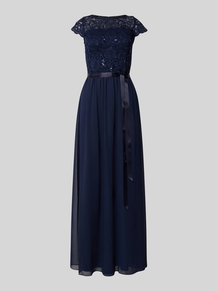 SWING Abendkleid mit Paillettenbesatz Marine 2