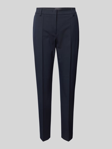 Christian Berg Woman Selection Slim fit stoffen broek met verkort model Marineblauw - 2
