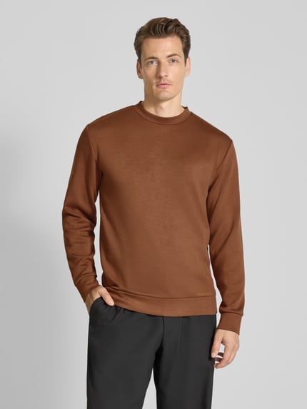 Selected Bluza o kroju regular fit z mieszanki wiskozy model ‘EMANUEL’ Ciemnopomarańczowy 4