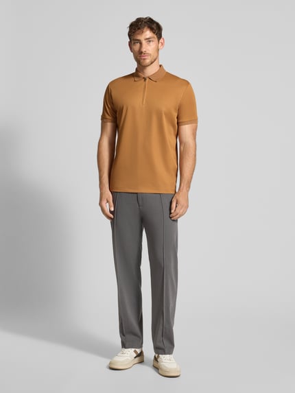 Selected Regular fit poloshirt van katoenmix, model 'FAVE' Koper - 1
