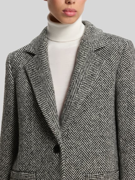 HUGO Relaxed Fit Mantel aus Woll-Mix Modell 'Mojeni' Black 6