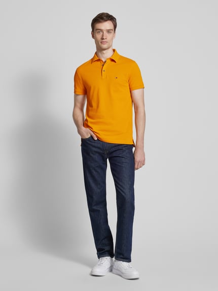Tommy Hilfiger Poloshirt mit Label-Stitching Orange 1