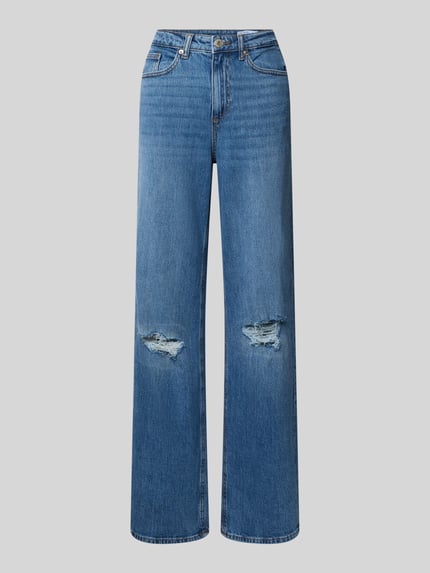 VERO MODA Jeansy z szeroką nogawką z mieszanki bawełny model ‘TESSA’ Jeansowy niebieski 2
