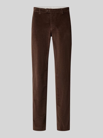 Brax Modern Fit Cordhose aus Baumwoll-Mix Modell 'Fabio' Dunkelbraun 2