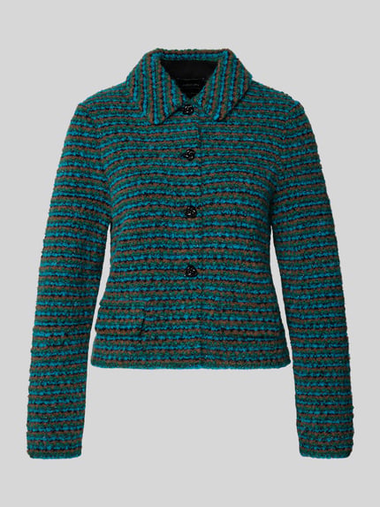 Marc Cain Regular Fit Blazer mit Knopfleiste Dunkelgruen 2