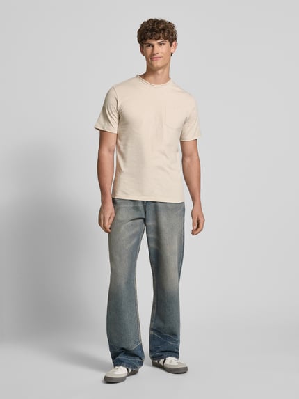 JACK & JONES T-Shirt mit Brusttasche Modell 'JAKE' Offwhite 1