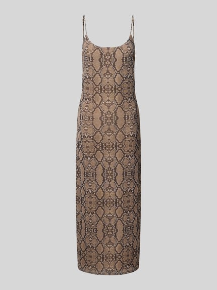 Gina Tricot Midi-jurk met spaghettibandjes en ronde hals Zand - 2