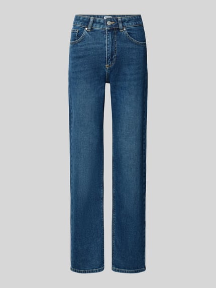 Jake*s Casual Regular Fit Straight Fit Jeans mit hoher Leibhöhe Dunkelblau Melange 1