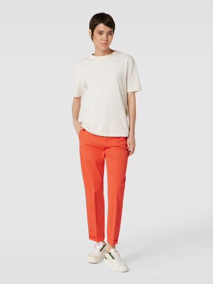 MAC Regular Fit Hose mit Knopf- und Reißverschluss Modell 'TURN UP' Orange 1