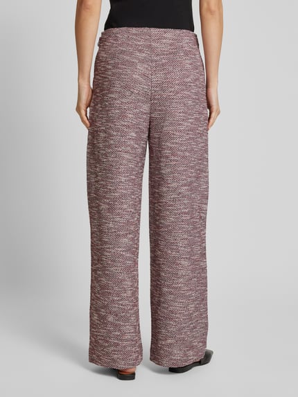 ICHI Wide Leg Hose in Bouclé-Optik Modell 'KATE' Pink 5