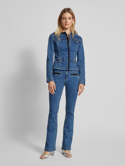 Liu Jo White High waist flared jeans met riemlussen Jeansblauw - 1