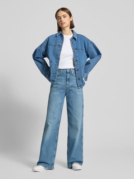 Tommy Jeans Wide Leg Jeans aus Baumwoll-Mix Modell 'CLAIRE' Jeansblau 1