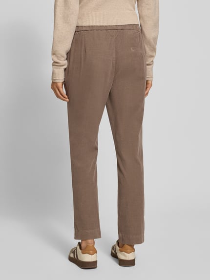 TONI Broek met verkorte pasvorm en elastische band, model 'sue' Taupe - 5
