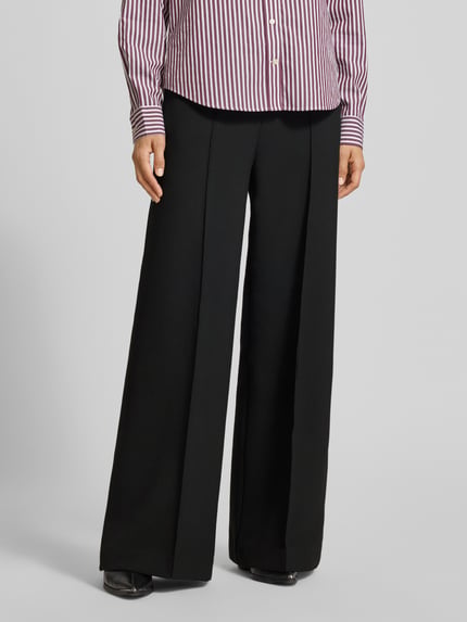 Tommy Hilfiger Spodnie szerokie z dodatkiem wiskozy model ‘PUNTO’ BLACK 4