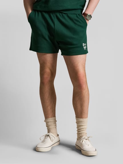 Polo Ralph Lauren Szorty dresowe w kroju regular fit z czystej bawełny Zielony 4