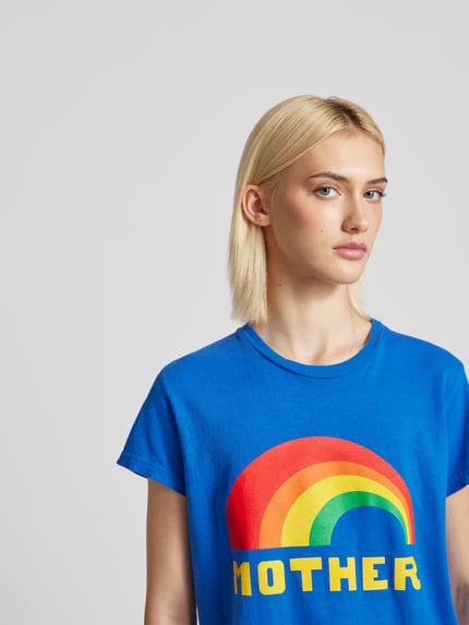 Mother T-shirt met motiefprint Blauw - 3