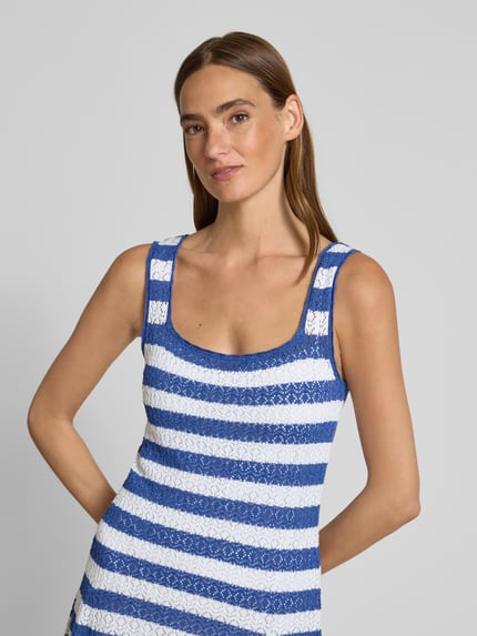 Lauren Ralph Lauren Minikleid mit Karree-Ausschnitt Modell 'KARICE' Hellblau Melange 3
