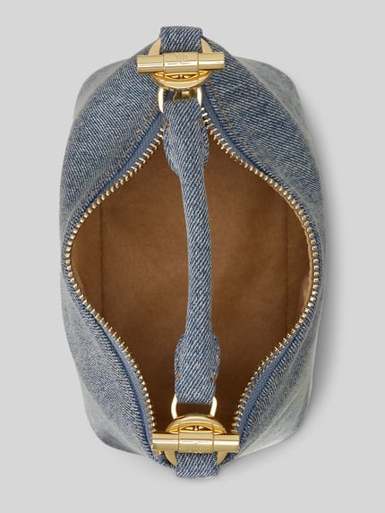 Lauren Ralph Lauren Henkeltasche aus Denim mit Lederriemen Blau 4