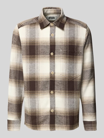 DRYKORN Regular Fit Overshirt mit Brusttasche Modell 'DIEGGO' Mittelbraun 2