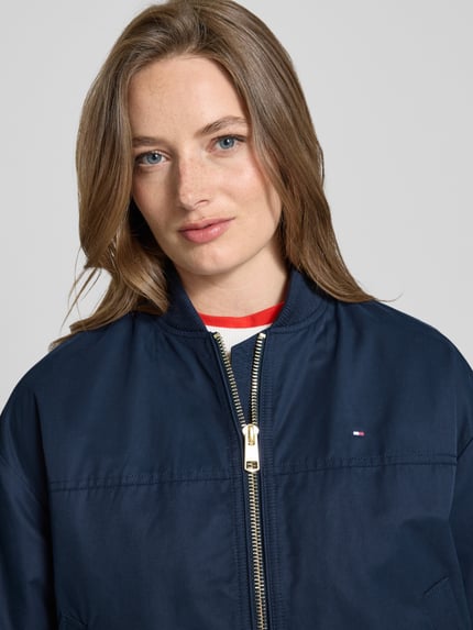 Tommy Hilfiger Regular Fit Bomberjacke aus Baumwoll-Mix Marine 3