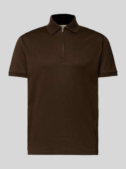 Selected Regular Fit Poloshirt aus Baumwoll-Mix Modell 'FAVE' Schoko 2
