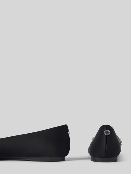 Steve Madden Ballerina's met strass-steentjes, model 'ELINA' Zwart - 2