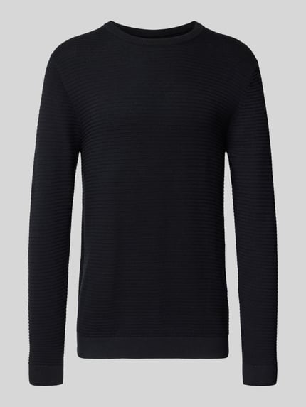JACK & JONES Strickpullover mit Rundhalsausschnitt Modell 'OTTO' Black 2