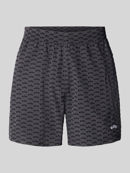 BLKVIS Korte regular fit broek met labelstitching Zwart - 2