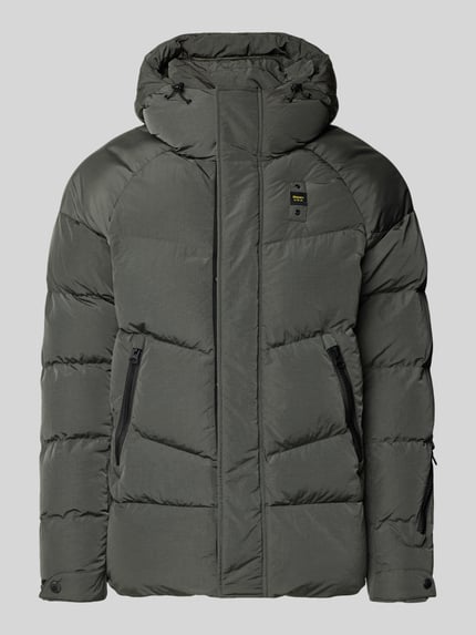 Blauer USA Kurtka puchowa z naszywką z logo model 'CROWN' Grafitowy 2