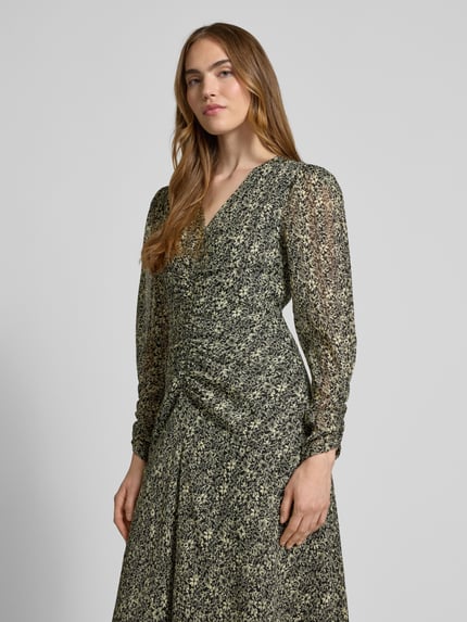 BOSS Orange Tailliertes Freizeitkleid mit Allover-Muster Black 3