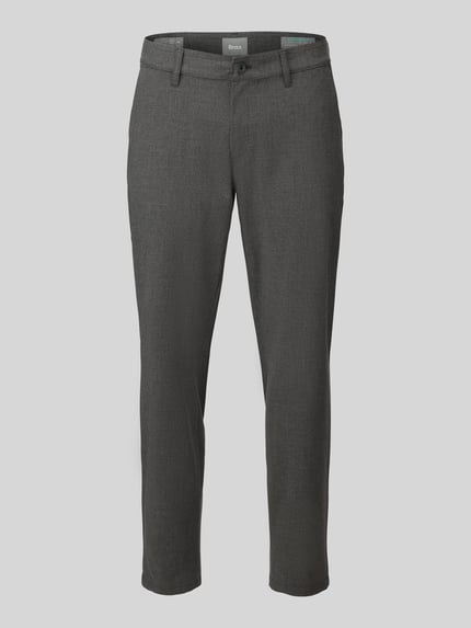Produktfoto, Tapered Fit Stoffhose mit Viskose-Anteil Modell 'Phil' von Brax in Dunkelgrau, gerade Form, feine Struktur, Herren Gerade Hose
