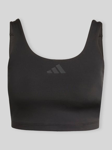 adidas Training Top sportowy o kroju slim fit z detalem z logo Czarny 2