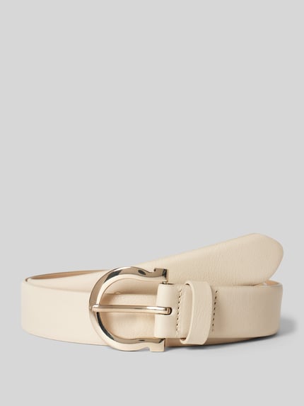 Weinmann Riem van leer met doornsluiting model 'SETA' Beige - 1