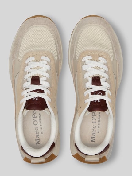 Marc O'Polo Low-top-sneakers van echt leer Beige - 3