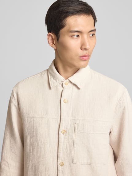 Marc O'Polo Loose fit overshirt van puur katoen Ecru - 3