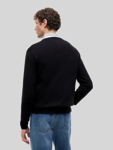 Tommy Hilfiger Regular Fit Pullover aus Baumwoll-Kaschmir-Mix Black 5