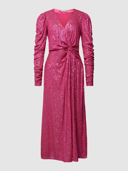 STELLA NOVA Maxi-jurk met pailletten, model 'Silva Lee' Felroze - 2